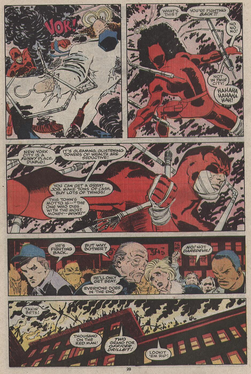 An amazing sequence from Nocenti’s run on Daredevil.